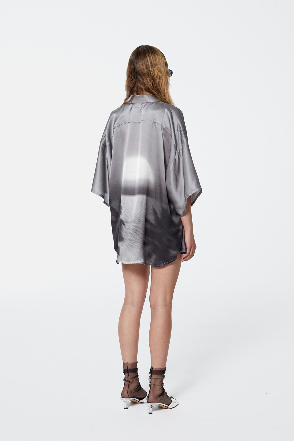 UNISEX silk shirt with short sleeves SUNSET