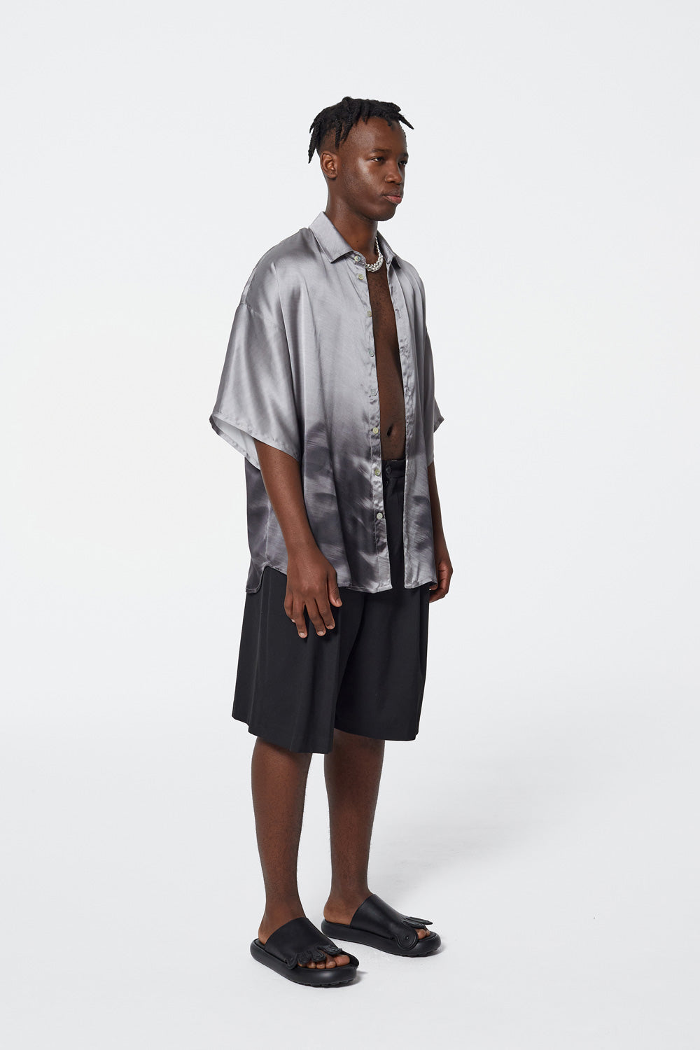 UNISEX silk shirt with short sleeves SUNSET