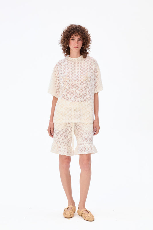 Szorty LOLA ENCAJE FLORES