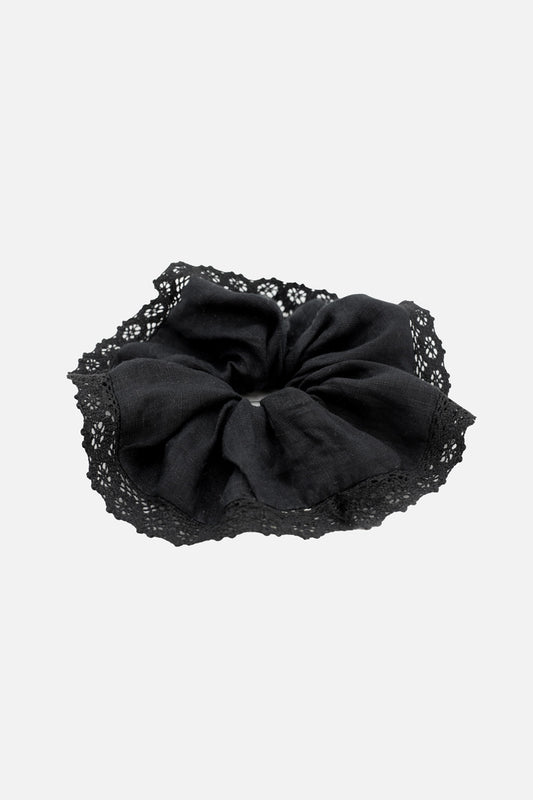 Scrunchie z ozdobną taśmą ISLA BEBE NEGRA